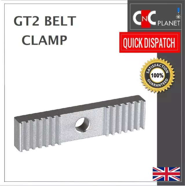 GT2 Belt Clamp for Open length Timing pulley Pitch 2mm Aluminium tooth 6mm 9mm