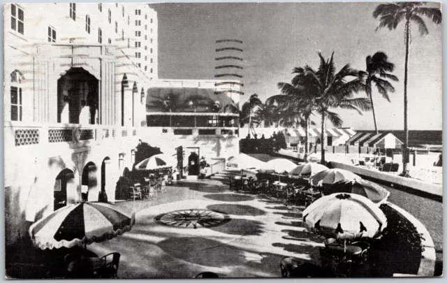 1949 Robert Richter Aristocrat Hotel Miami Beach FL Cabanas Hotel Rooms Postcard