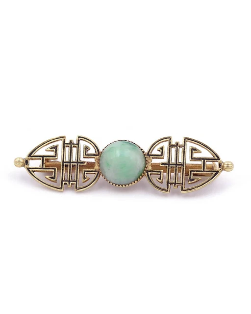 Ancienne Broche En Jade (?) - Distintive Gifts - Vert