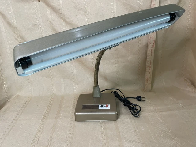 Industrial Desk Lamp Mid-Century Modern Marks by Prestige Beige Brown MCM