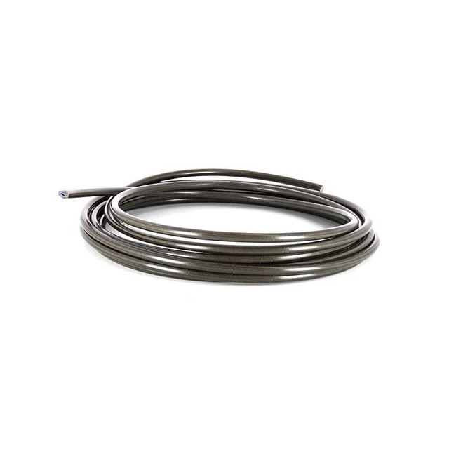 Rouleau de Durite Tressée Inox 5 Mètres Gaine Look Carbone
