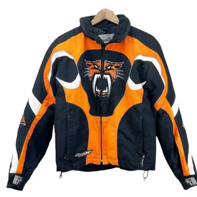 Arctic Cat Womens MT Snowmobile Jacket Black Orange ATex Scotchlite Outdoor