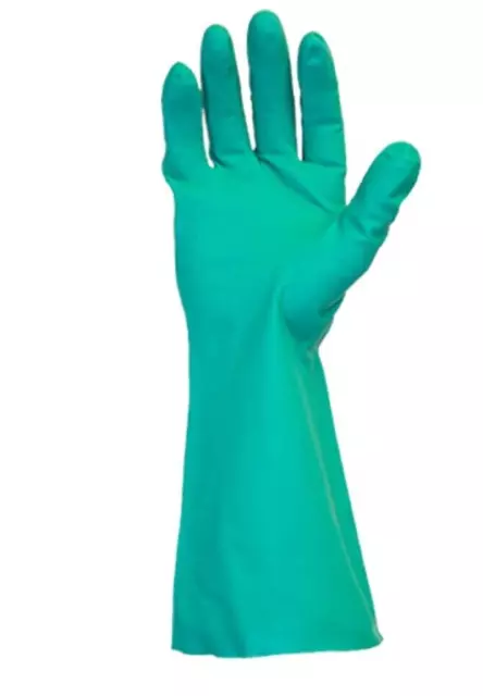 Safety Zone Green Premium Nitrile Glove 11mil Unlined 13" Long Small 12 Pack