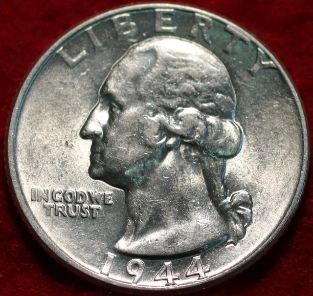 Uncirculated 1944 Philadelphia Mint Silver Washington Quarter