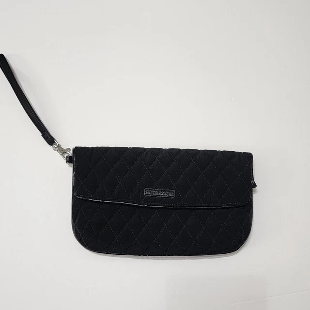 Vera Bradley - Folded Flap Wristlet Purse in Microfiber Quilted Classic Black