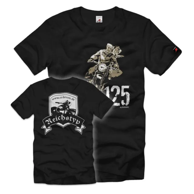 RT Forum 125 Motorrad Reichstyp Oldtimer Biker Internet Seite T-Shirt#22393