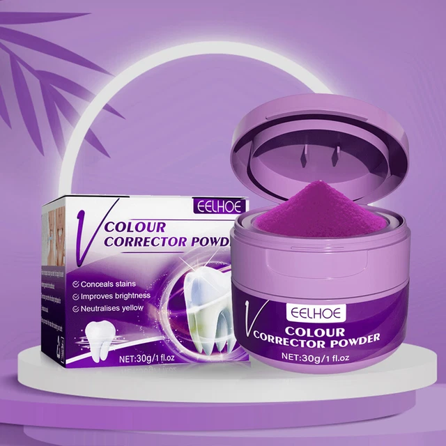 Corrector de color dental polvo esmalte encías suministros de cuidado cepillo de dientes polvo
