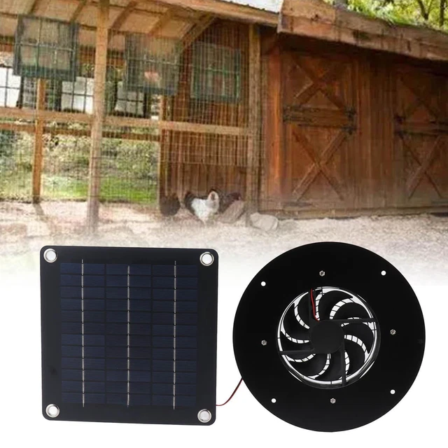 SOLAR PANEL FAN Ventilator Ventilation Fan Exhaust Fan for Chicken Coop