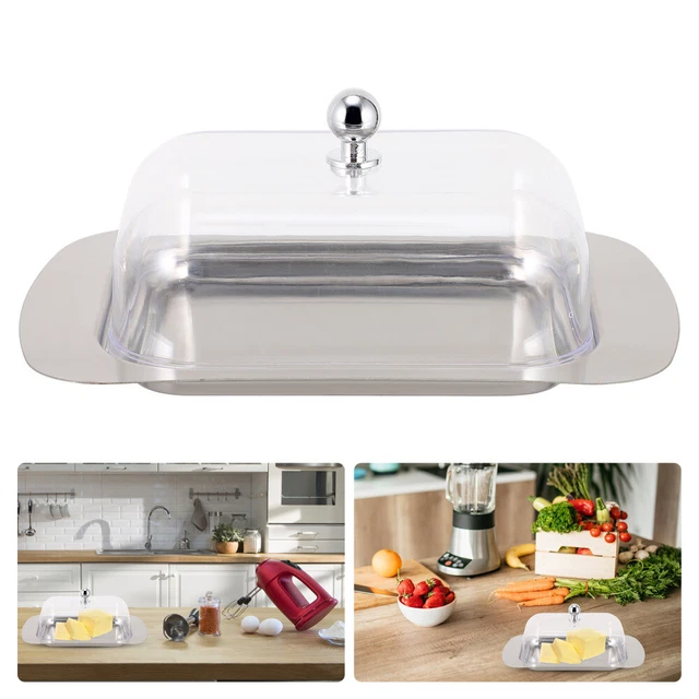 1pc Plat collation Gardien frais Beurrier avec couvercle