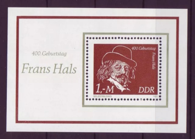 DDR Block 61 400. Geburtstag von Frans Hals 1 M postfrisch