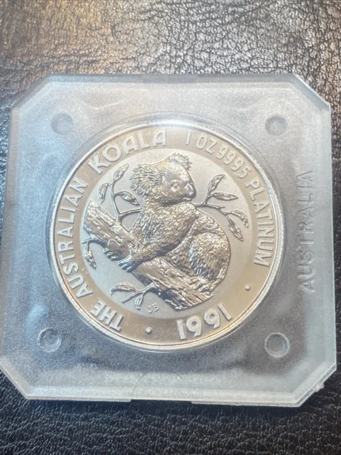 1991 $100 Platinum Australian Koala.9995 1 oz,Beautiful,Original Mint Packaging
