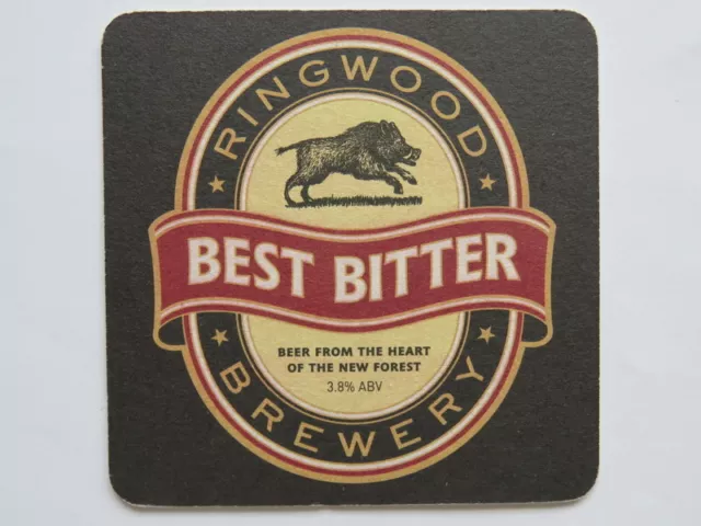 Beer Coaster Bar Mat ~ RINGWOOD Brewery Best Bitter ~ From the New Forest ~ UK