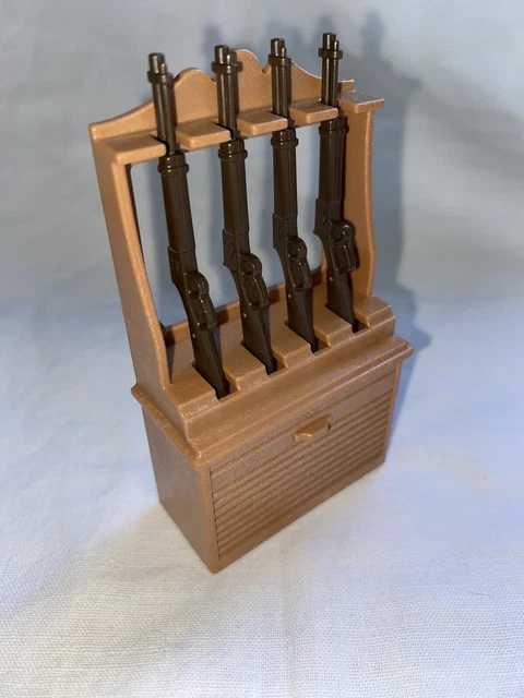 Playmobil Sheriff Far West Cowboys Fort Soldiers Rifle Cabinet