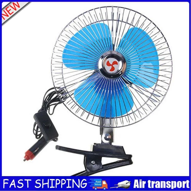 Car Clip Fan Rotatable 8 Inch Cooling Fans with Clip with Cigarette Lighter Plug