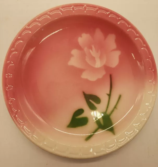 Vintage 1960 Syracuse China Pink Floral 5.5" Dessert Bread Plate Restaurant Ware