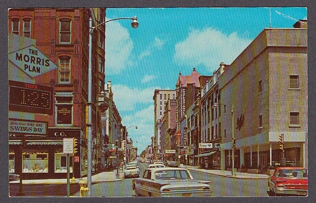 Morris Plan Zane Orthopedic Market Street Downtown Wheeling WV postcard 1960s