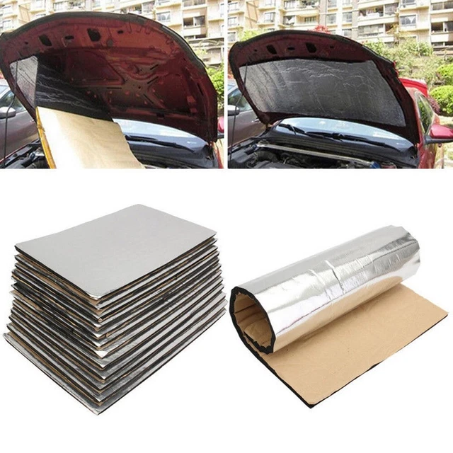 50x30cm Voiture Pare-Feu Isolation Thermique Protection Auto Son Tapis de Sol