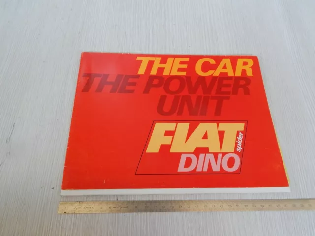 Brochure Depliant Originale Fiat Dino 2000 Spider Lingua Inglese