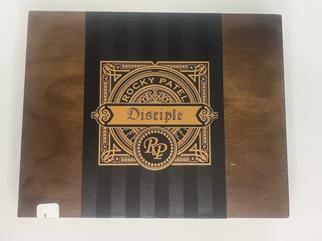 Rocky Patel Disciple Toro Empty Wooden Cigar Box 9.25" x 7.5" x 2.0"