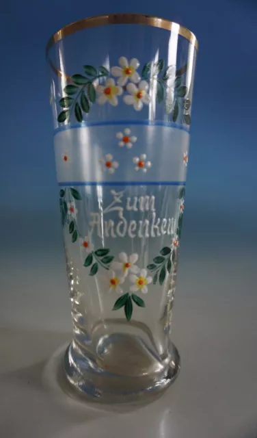 RS0221-012: Andenken Sammler Glas mit Kaltemaille um 1920  5/20 L