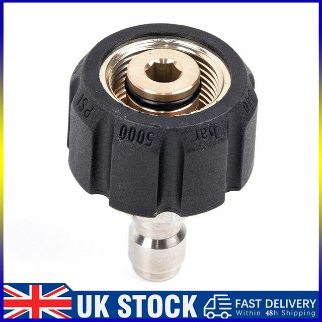 QUICK CONNECTOR FEMALE M22/14 To 1/4 Male Adapter For Pressure Washer ...