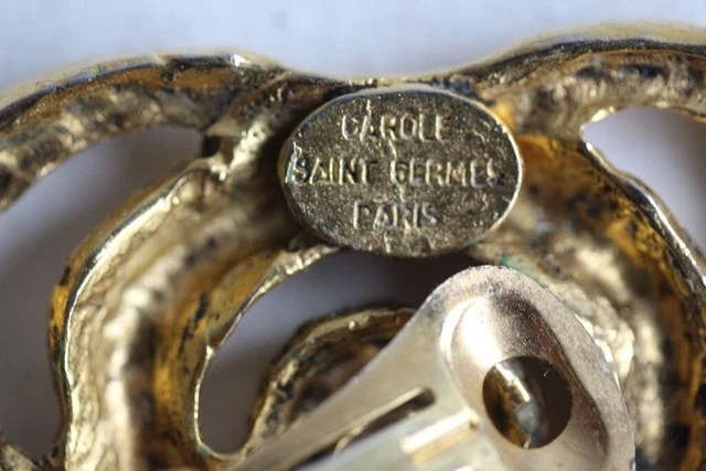 Bracelet Vintage Carole Saint Germes Paris - Longueur 19-20 Cm - Fermoir Mousqueton Doré