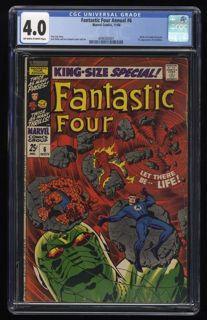 Fantastic Four Annual #6 CGC VG 4.0 1st Appearance Annihilus! Marvel 1968