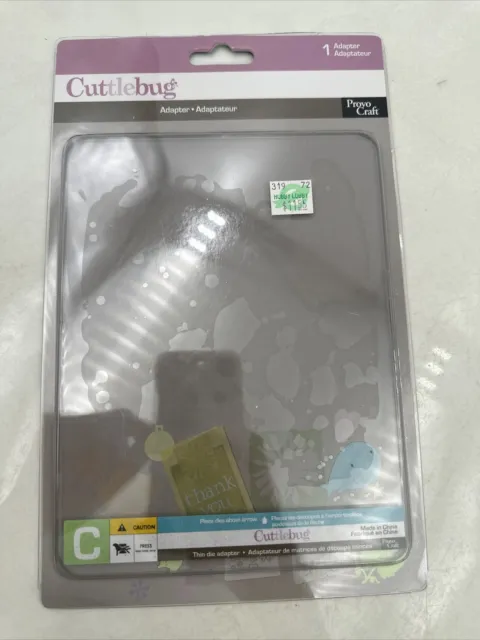 Placa de corte adaptador Cuttlebug C transparente - nueva en paquete