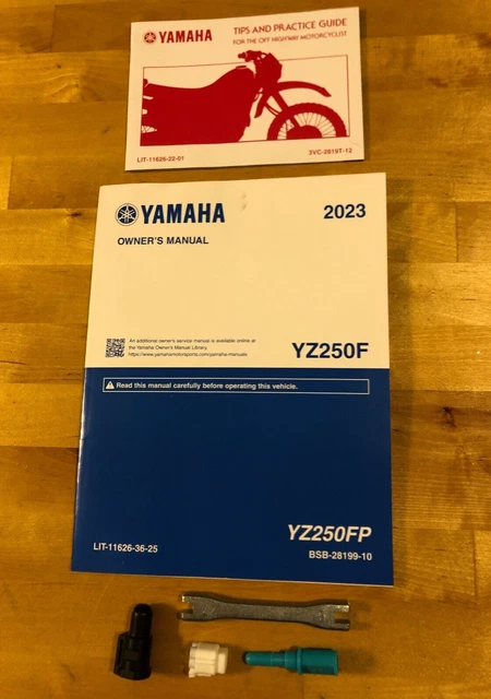 2023 Oem Yz 250F Yz250F Owners Service Manual Tips & Practice Guide Tool Wrench