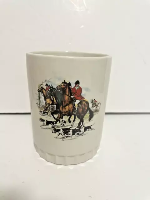 Weatherby Hanley Royal Falcon Ware round pot cup storage Fox Hunt Pattern