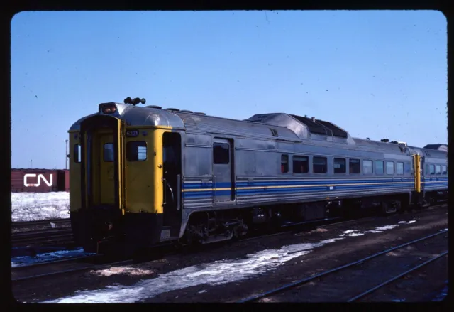 Original Rail Slide - VIA Rail Canada 6221 Moncton NB 3-25-1982 - Budd Car - RDC