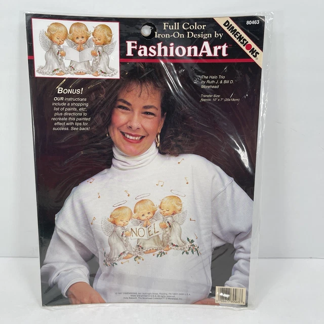 DIMENSIONS FULL COLOR Iron On Transfer Fashion Art The Halo Trio 1987