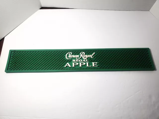 Crown Royal Regal Apple Rubber Bar Spill Mat 21" X 3.5" Green