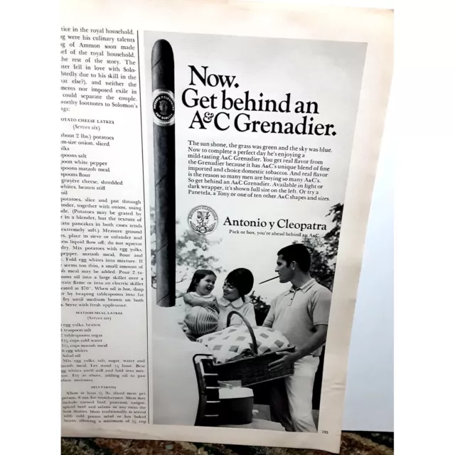 1970 A&C Grenadier Cigars  Vintage Print Ad