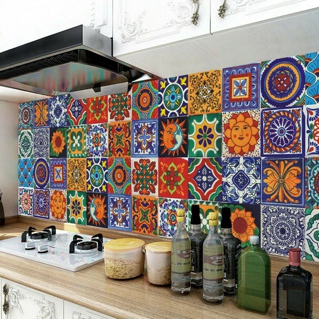 10 Adesivi Effetto Piastrella 30x30 Cm Per Cucina E Bagno - Impermeabili E Termoresistenti