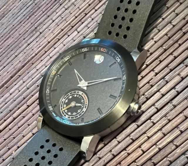 MOVADO MUSEUM SPORT MOTION WATCH SMARTWATCH 44mm Black Rubber Strap 0660003