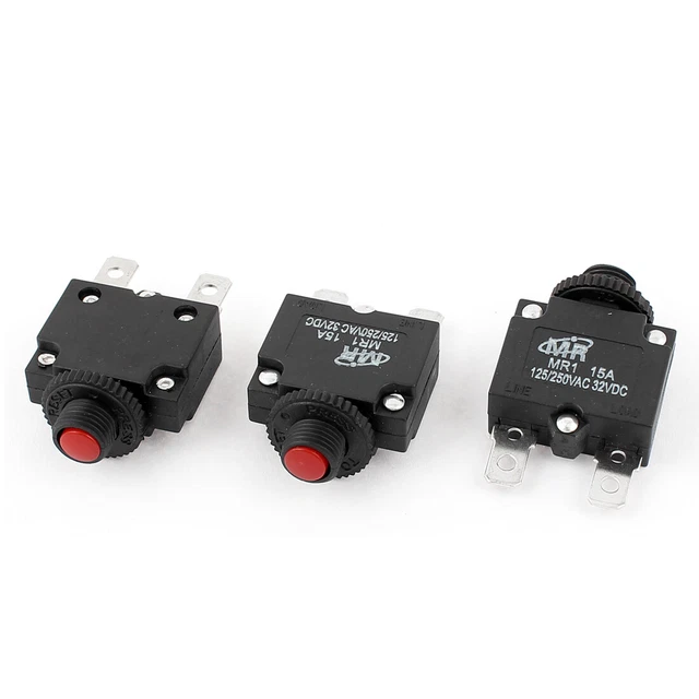 AC 125V/250V DC 32V 15A Disjoncteur Protecteur 3pcs pour le compresseur air