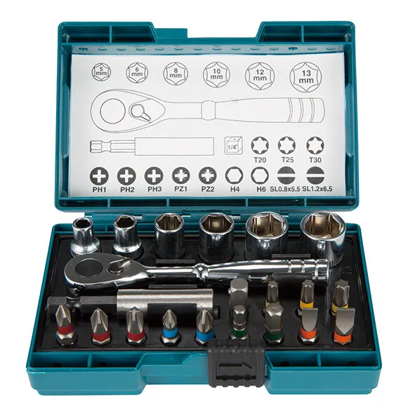 MAKITA B-54081 Set de puntas + llave de carraca (21P)