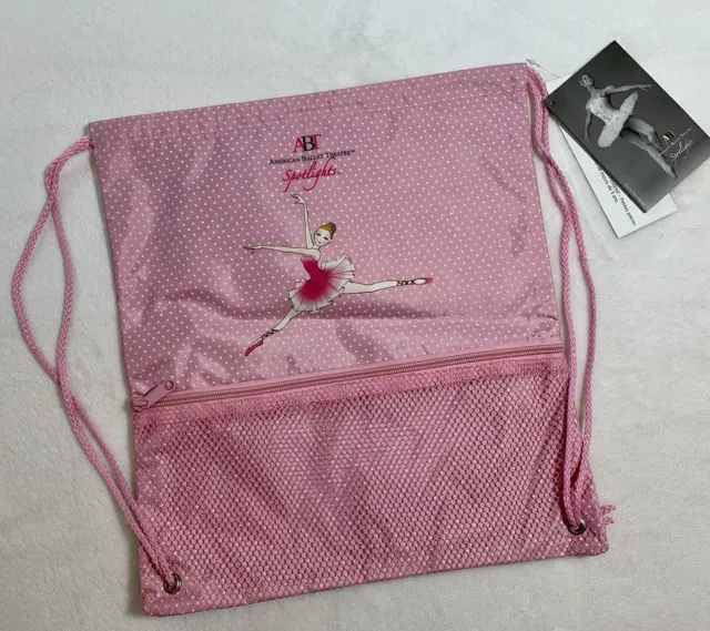 NEW American Ballet Theatre Spotlights Pink Gym/Dance Bag Backback Drawstring