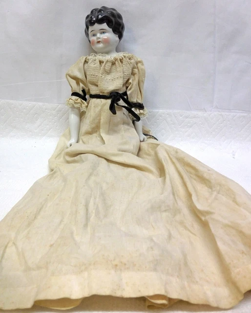 Estate Offering - 16" Length Antique Porcelain / China Shoulder Head Doll