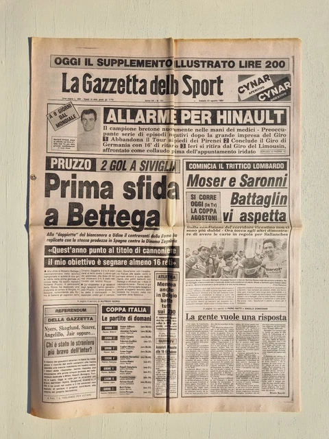 GACETA DEL DEPORTE 2 DE AGOSTO DE 1983 ZICO-UDINESE - CINO RICCI