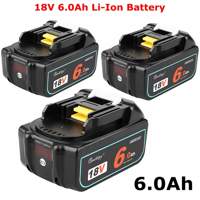 18V 6.0Ah Cordless Battery For Makita BL1850 BL1860 BL1840 BL1830 BL1815 LXT400