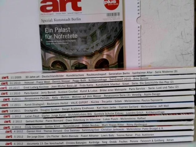 Konvolut bestehend aus 14 Zeitschriften /Magazinen, zum Thema: ART Das Kunstmaga