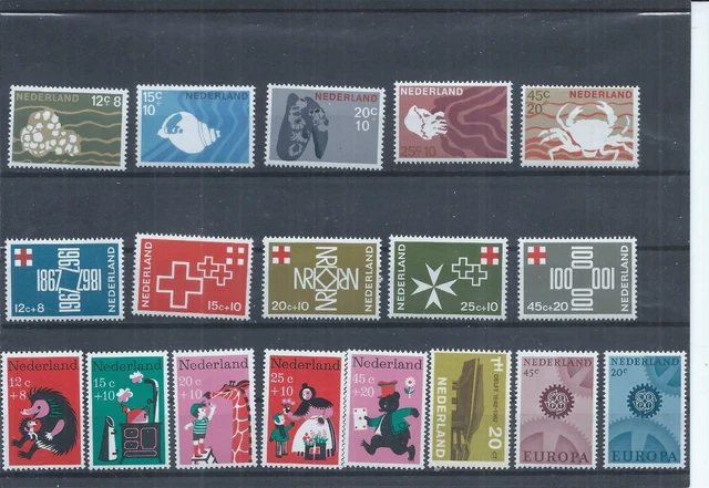 Netherlands stamps.   1967 lot MH. The Europa are the normal paper.   (AD365)