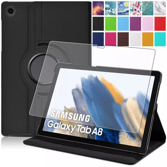 Lonfeid Schutzhülle + Folie für 360°Drehbar Case Samsung Galaxy Tab A8 10.5 2021