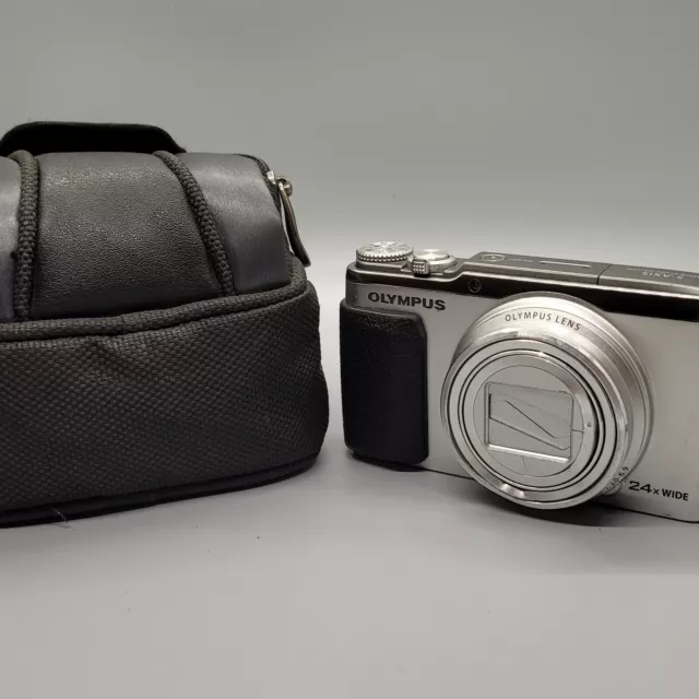 Olympus Stylus SH-60 16.0MP Compact Digital Camera Silver Tested