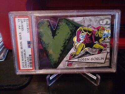 2012 Marvel Beginnings Series 3 Die-Cut Villains #V-13 Green Goblin! PSA 10 GEM!