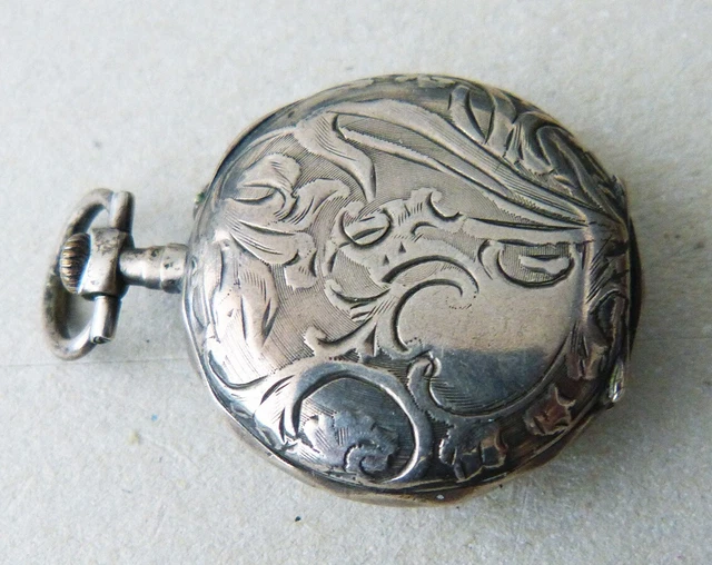 Petite montre de gousset Art Nouveau vers 1900 en Argent pocket watch