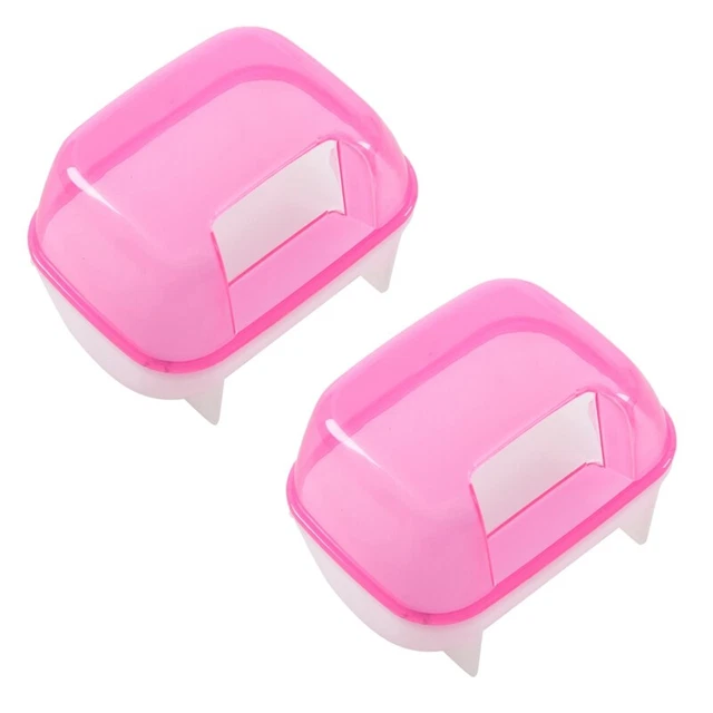 2 x bagno kaefig sabbia piccola 10 x 7 x 7 cm - rosa e bianco E3G9