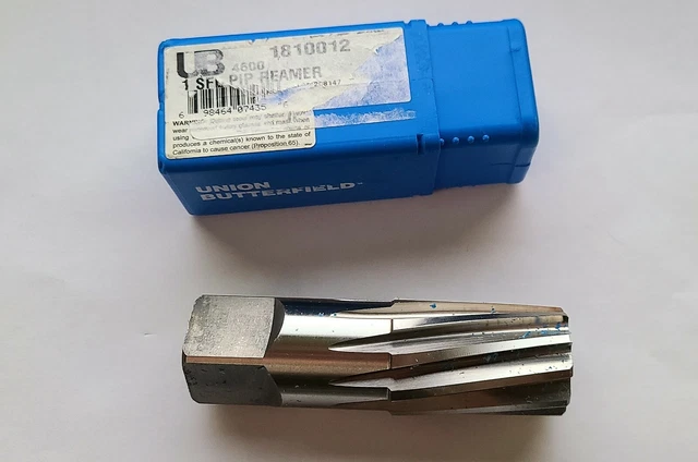 1810007 Union Butterfield 4600 High-Speed Steel Taper Pin Reamer LH Spiral Flute